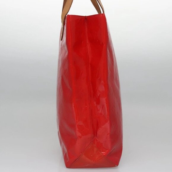 LOUIS VUITTON Monogram Vernis Reade MM Hand Bag Red Rouge M91086 LV Auth BD284 - Picture 5 of 16